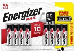 Energizer MAX AA Alkaline Batteries (Pack 4 + 4 FREE) £4.49